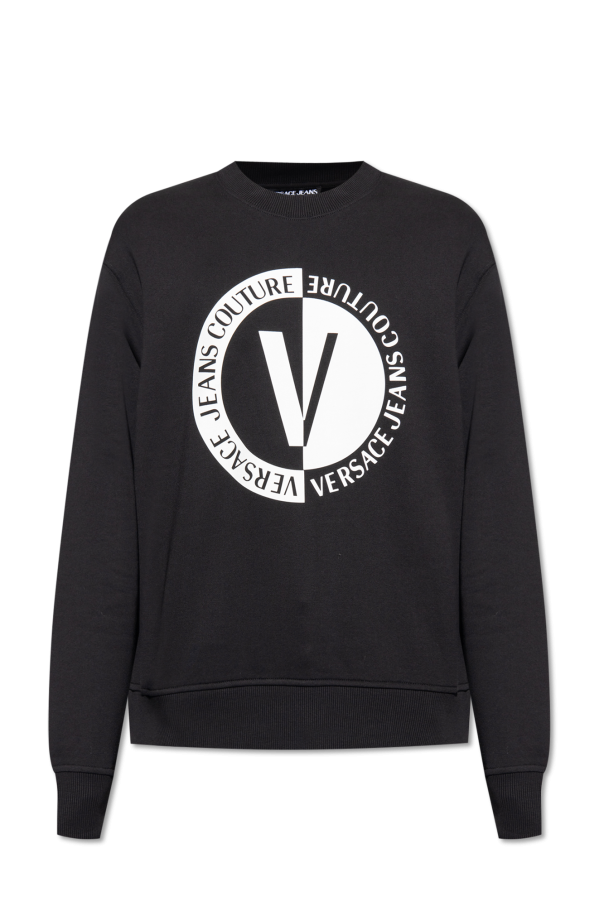 Czarny Bluza z logo Versace Jeans Couture - Vitkac Polska