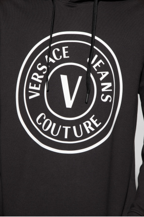 Versace Jeans Couture Baumwoll-T-Shirt mit Druck vorne und hinten