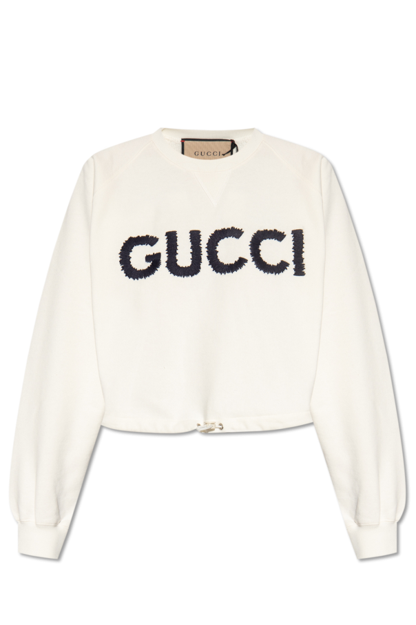 Gucci gucci gg logo canvas leather gold studs pouch black