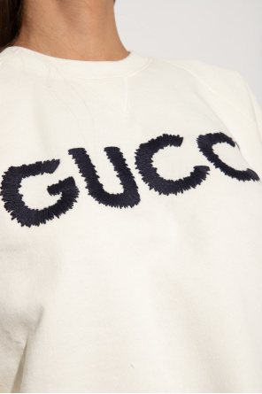 Gucci gucci gg logo canvas leather gold studs pouch black