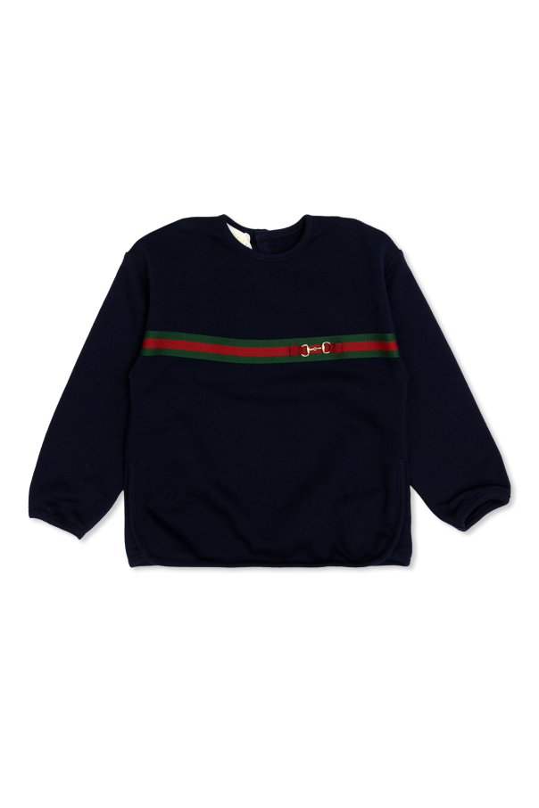 Sweatshirt with 'Web' motif od Gucci Kids