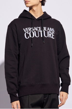 Versace Jeans Couture Bawełniana bluza z kapturem