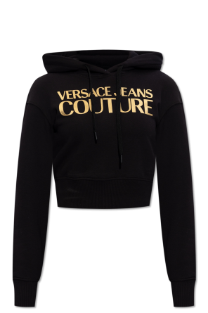 Mango Vit t-shirt med slogan od Versace Jeans Couture