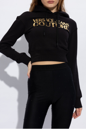 Versace Jeans Couture Cropped nike hoodie with logo
