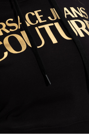Versace Jeans Couture Cropped zip-up hoodie with logo