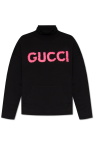 Gucci BLACK Sweatshirt with standing collar