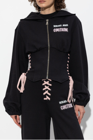 Versace Jeans Couture Sweatshirt with decorative side lacing