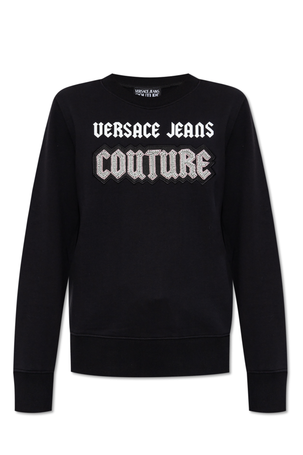 Versace Jeans Couture Sweatshirt with shimmering appliqués