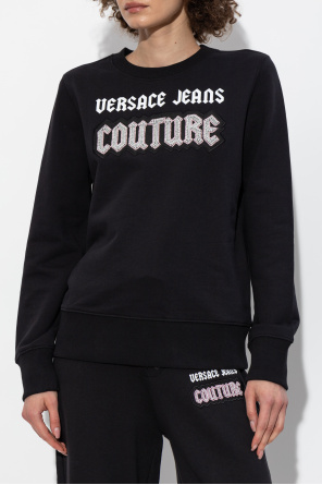 Versace Jeans Couture Sweatshirt with shimmering appliqués