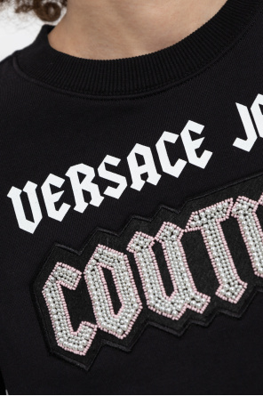 Versace Jeans Couture Sweatshirt with shimmering appliqués