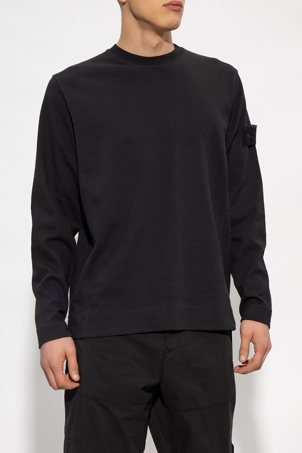 Black Sweatshirt with logo Stone Island - Vitkac GB