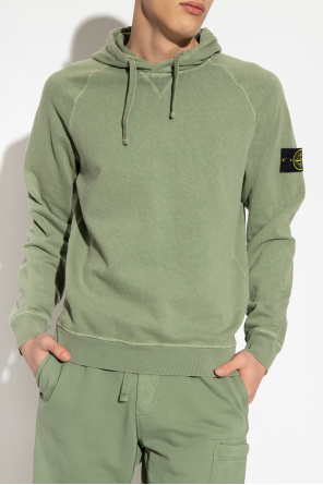 Stone Island Through hoodie with logo patch