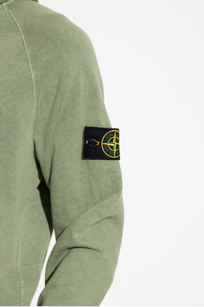 Stone Island Through hoodie with logo patch