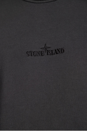 Stone Island GANNI logo-patch long-sleeve sweatshirt Blu