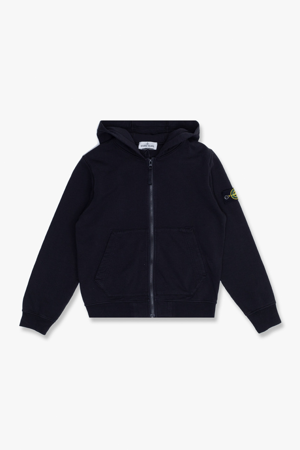 Stone Island Kids Ocean denim shirt with snap button closure and chest pockets