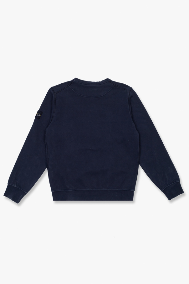 Stone Island Kids This turtleneck sweater from is knit from 100% wool in brown
