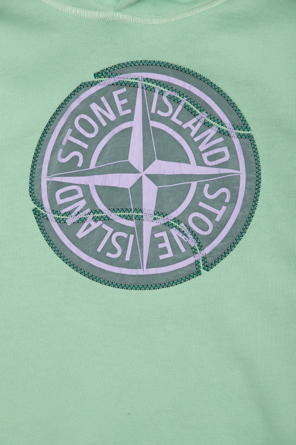 Stone Island Kids Daisy Street T-shirt comoda con stampa astratta