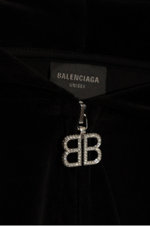 Balenciaga Welurowa bluza z logo