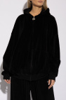 Balenciaga BLACK Velour sweatshirt with logo