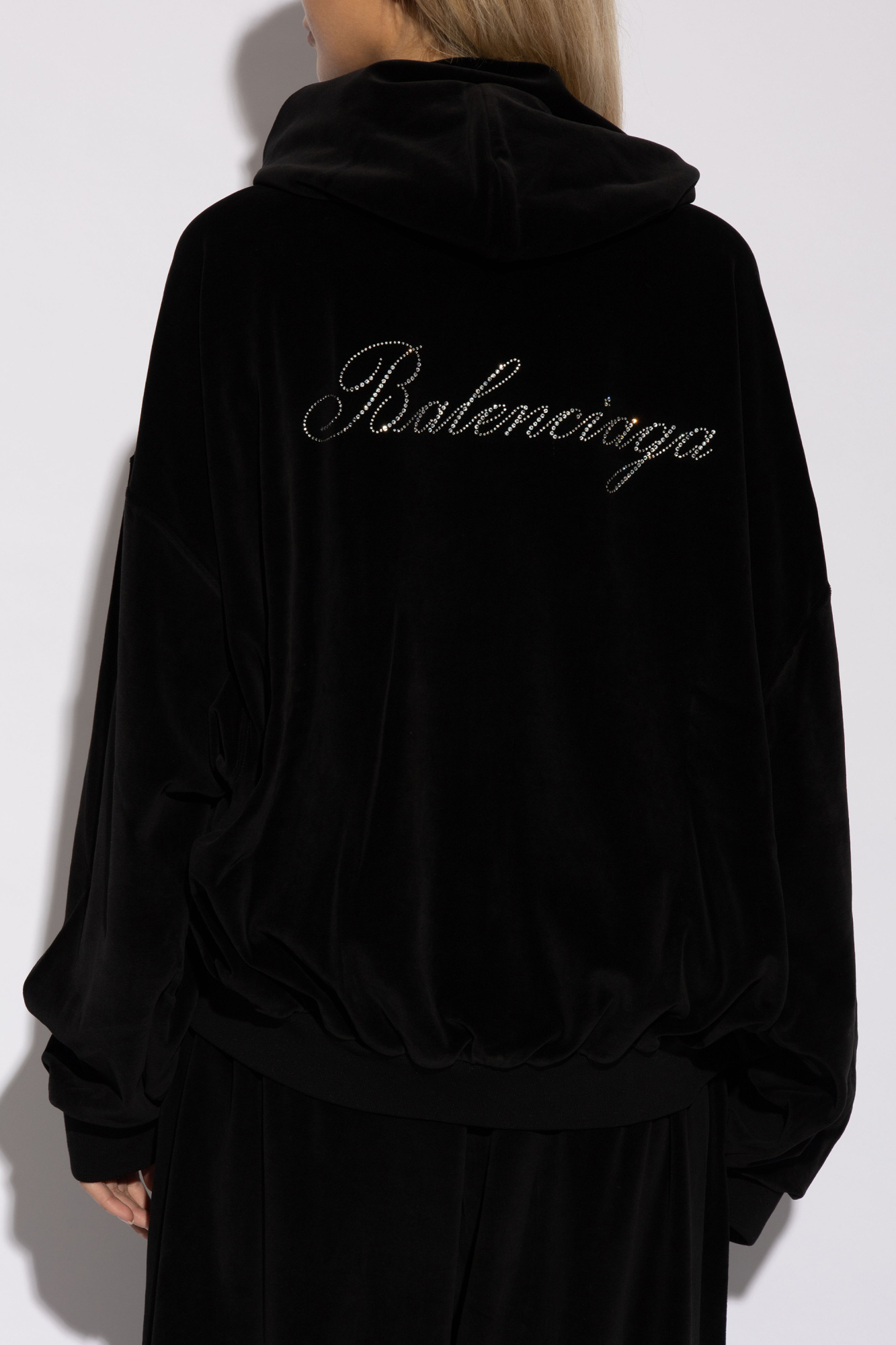 Balenciaga Velour sweatshirt with logo