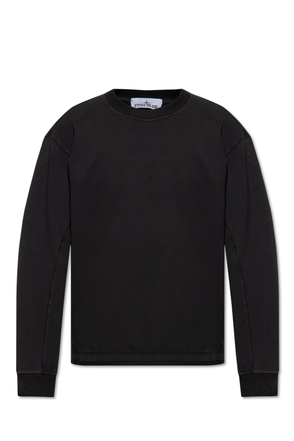 Stone Island Calvin Klein Ren hvid T-shirt med reflekterende firkantet logo