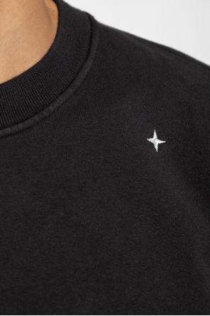 Stone Island Calvin Klein Ren hvid T-shirt med reflekterende firkantet logo