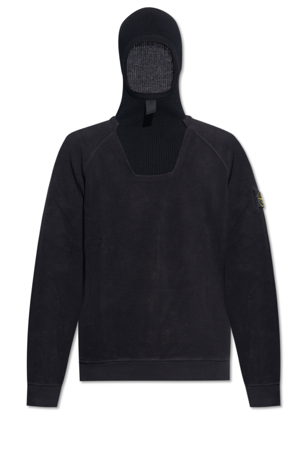 Stone Island Fleece sweatshirt with balaclava