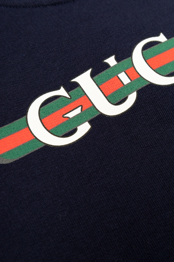 Gucci Kids Bluza z nadrukowanym logo