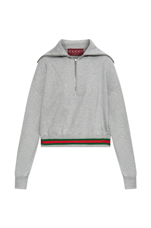 Sweatshirt with wide collar