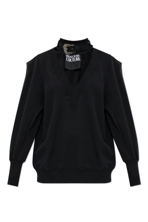 Dress with a stand-up collar