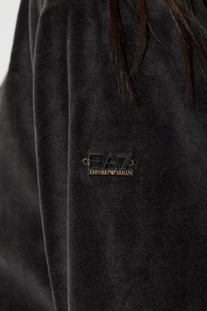 EA7 Emporio Armani Velvet Hooded Sweatshirt