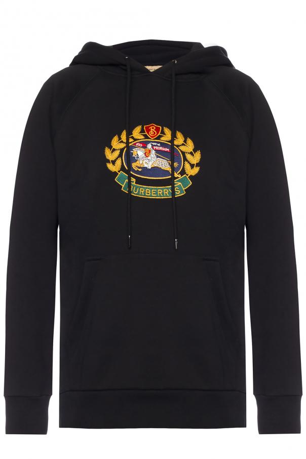 burberry logo embroidered sweatshirt