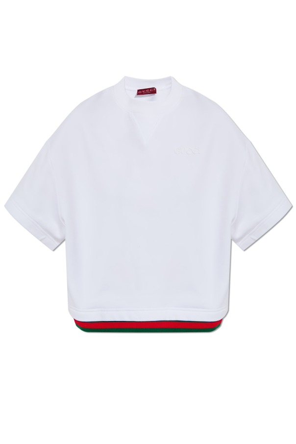 T-shirt with signature stripe Web od Gucci