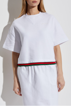 Gucci T-Shirt mit charakteristischem Streifen Web