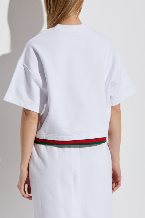 Gucci T-Shirt mit charakteristischem Streifen Web