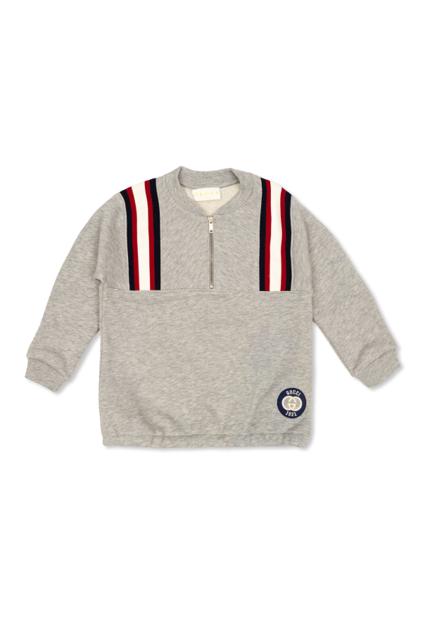 Sweatshirt with a zipper neckline od Gucci Kids