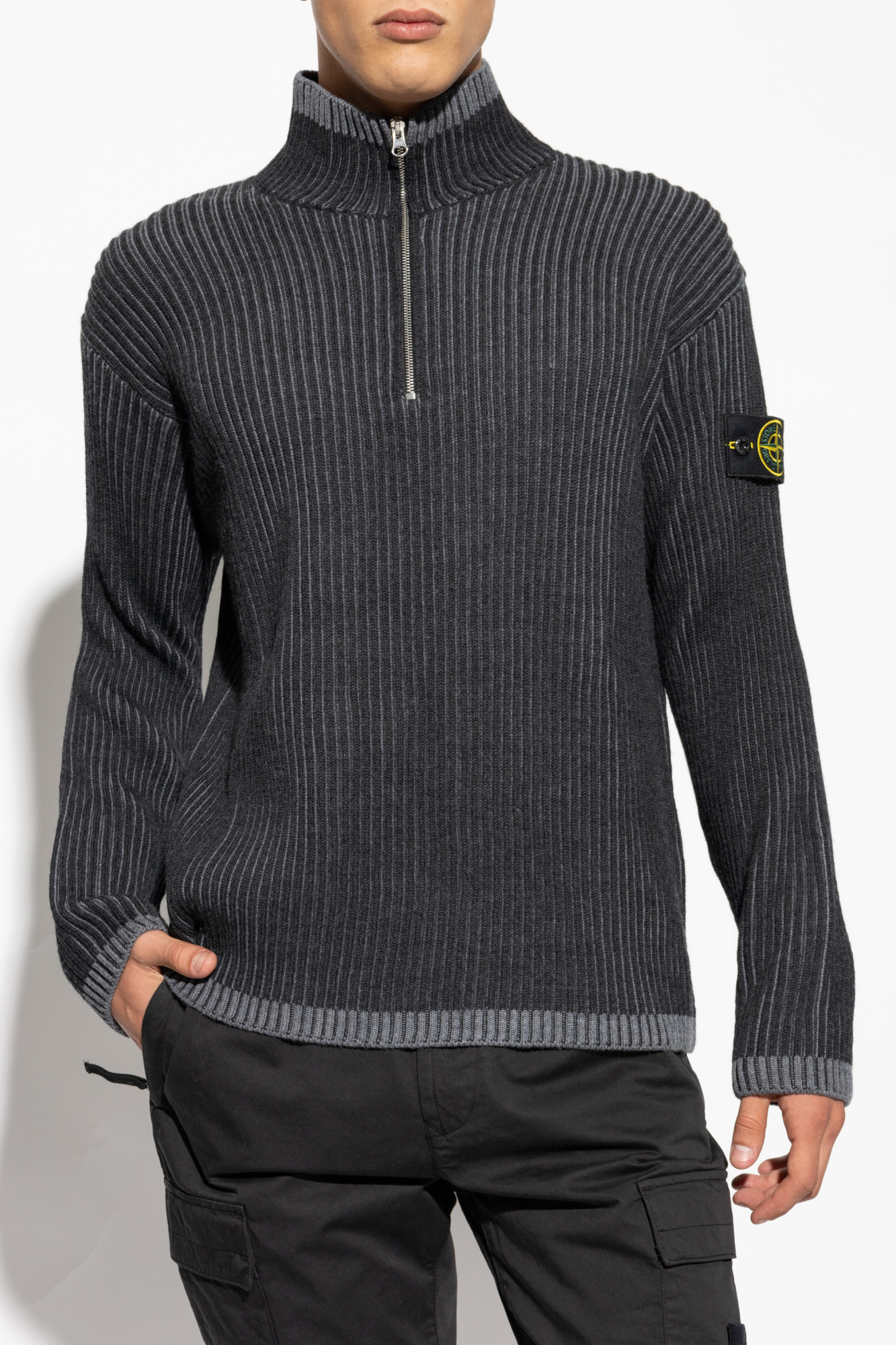 Stone Island Prążkowany sweter