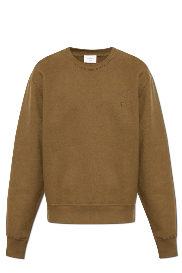 Saint Laurent Cotton sweatshirt with a round neckline