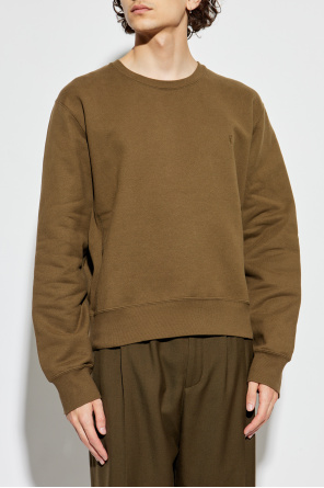 Saint Laurent Cotton sweatshirt with a round neckline