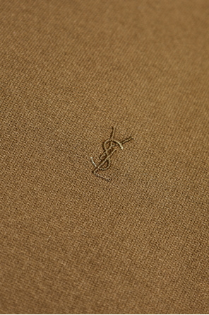 Saint Laurent Cotton sweatshirt with a round neckline