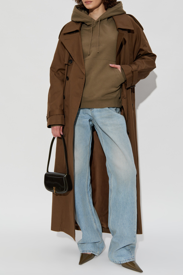 Saint Laurent Sudadera con logo bordado