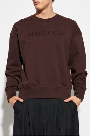 Alexander McQueen Sweatshirt with a logo and a velvety finish