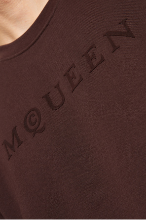 Alexander McQueen Sweatshirt with a logo and a velvety finish
