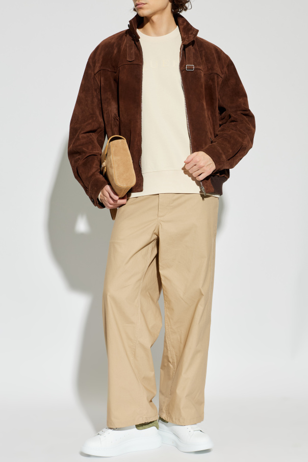 Alexander McQueen Sweatshirt with a logo and velvet finish