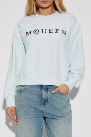Alexander McQueen Sweatshirt with a logo and velvety finish