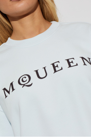 Alexander McQueen Sweatshirt with a logo and velvety finish