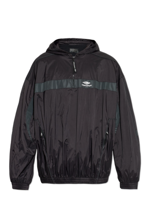 Nylon hooded sweatshirt