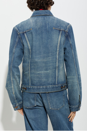 Alexander McQueen Denim jacket with 'vintage' effect