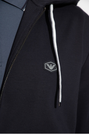 Emporio armani neck Logo-patched hoodie