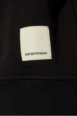 Emporio armani svarta ‘Sustainability’ collection hoodie